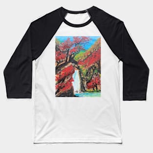 Autumn Waterfall Baseball T-Shirt